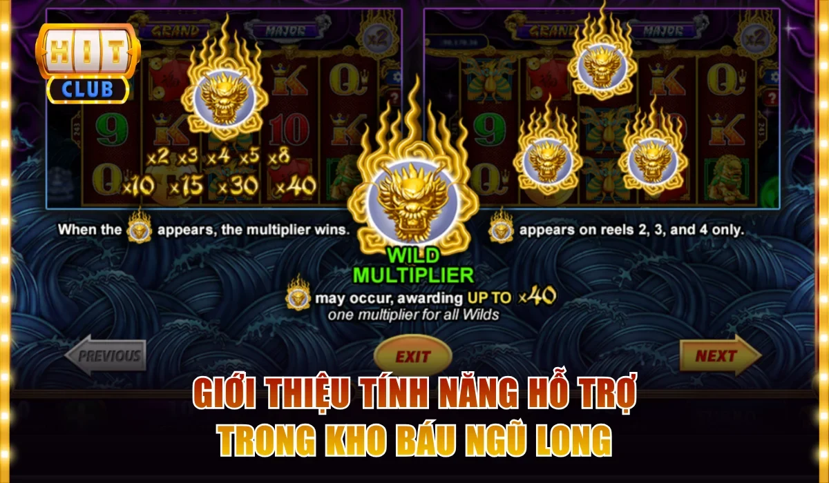 Slot Kho Tàng Ngũ Long Hitclub Săn Kho Báu Rồng 1000 Tỷ 4 Giới thiệu tính năng hỗ trợ trong Kho Báu Ngũ Long
