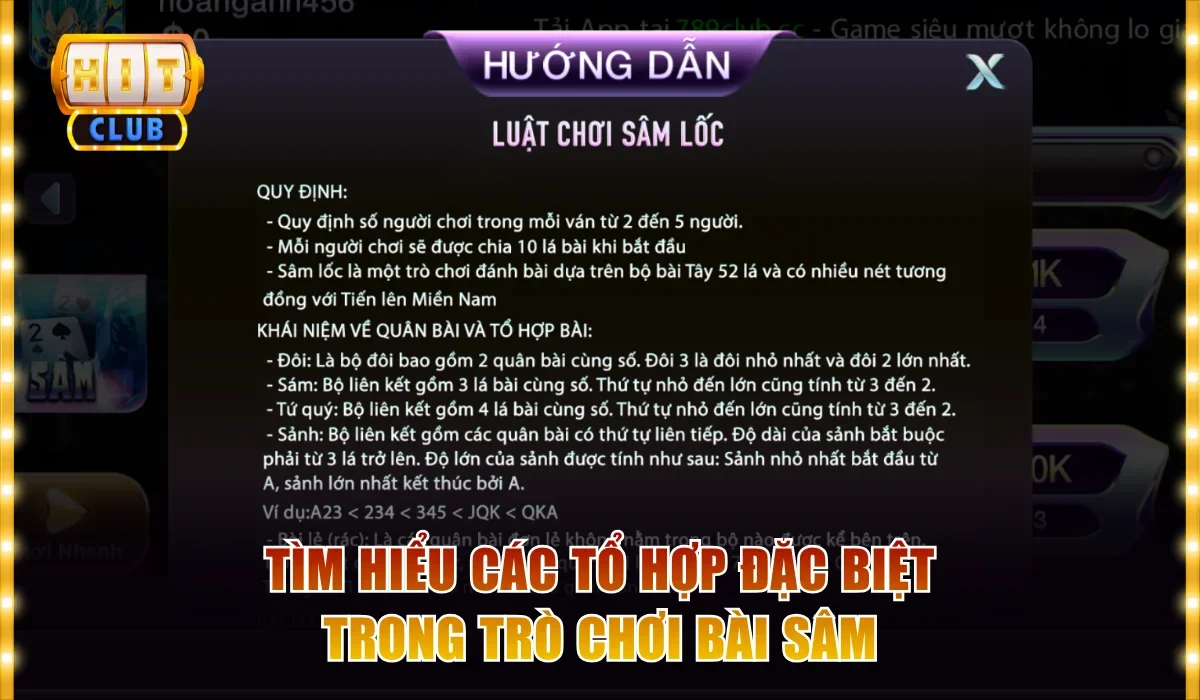Tìm hiểu các tổ hợp đặc biệt trong trò chơi bài sâm